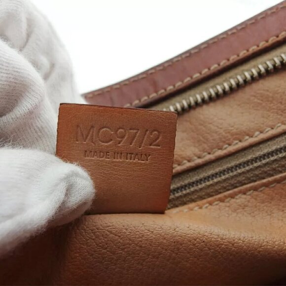 CELINE Clutch Bag Macadam Beige PVC ?~ Leather Authentic - Picture 7 of 10